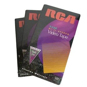 RCA T-120 Hi-Fi Stereo Video Tape Up to 6 Hrs - Lot of 3 Tapes